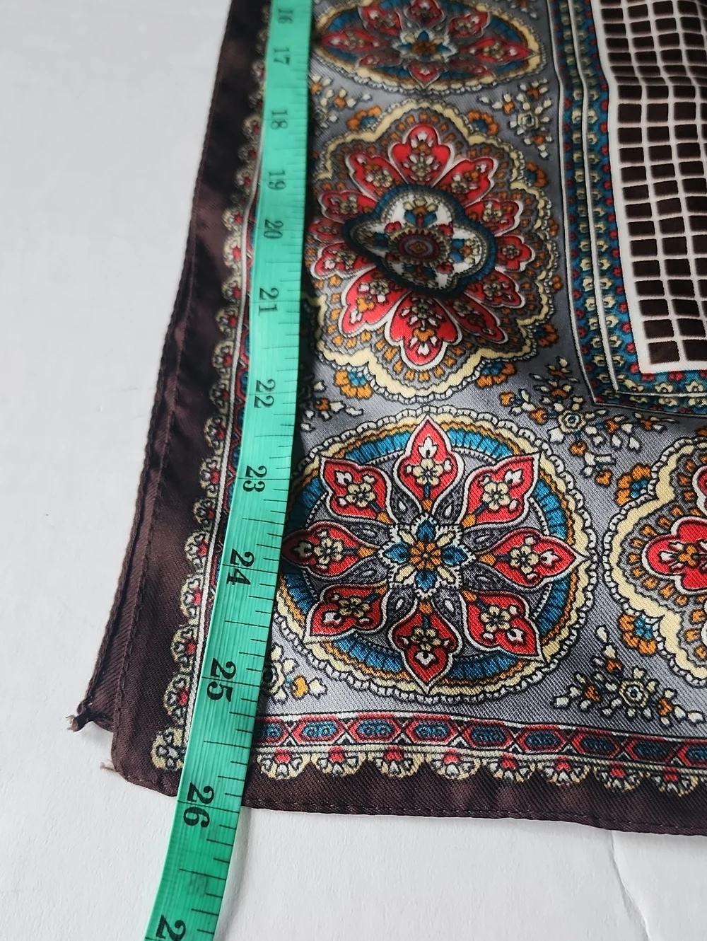 Set of Two Vintage Paisley & Geometric Scarf Made in Italy - Glentex